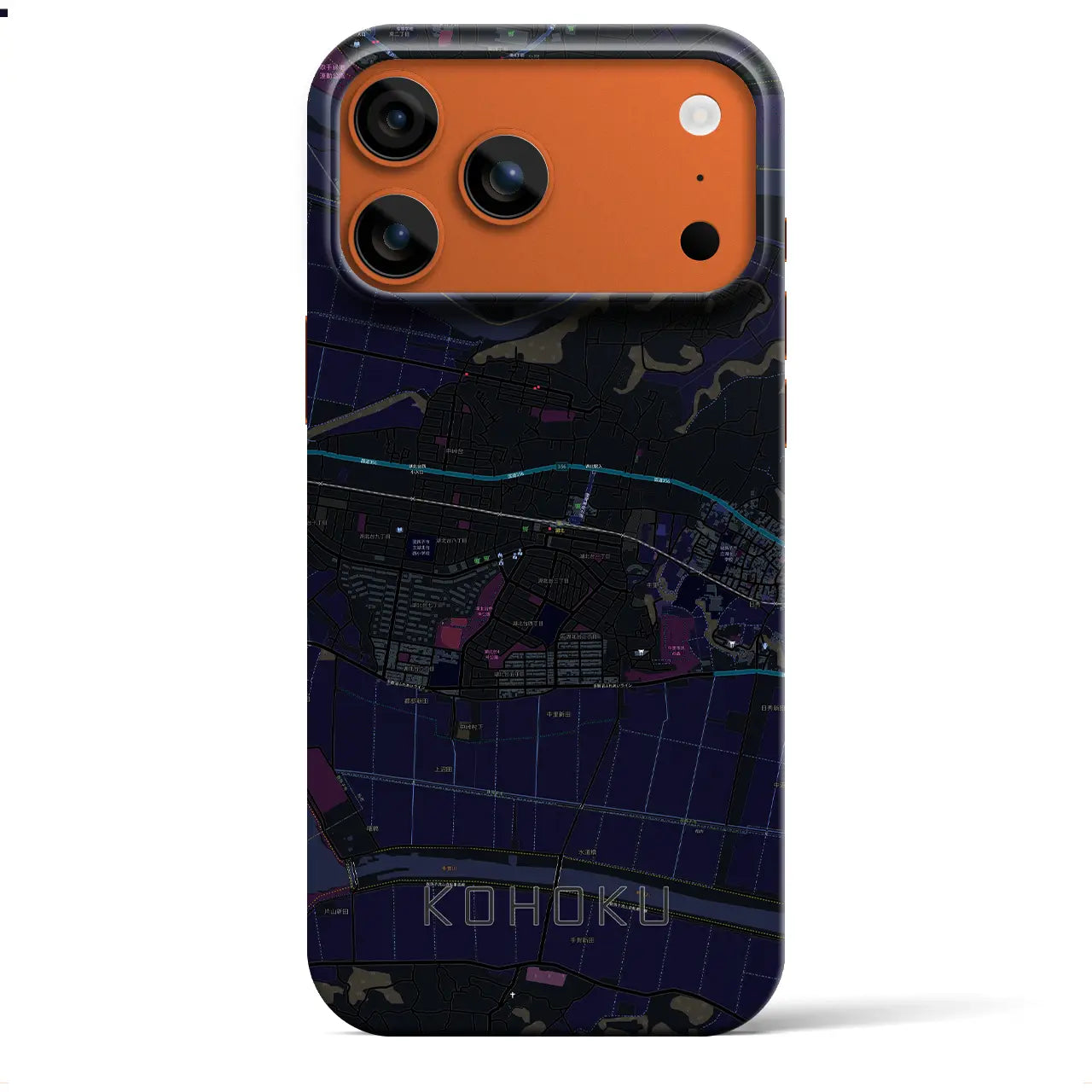 【湖北（千葉県）】地図柄iPhoneケース（バックカバータイプ）