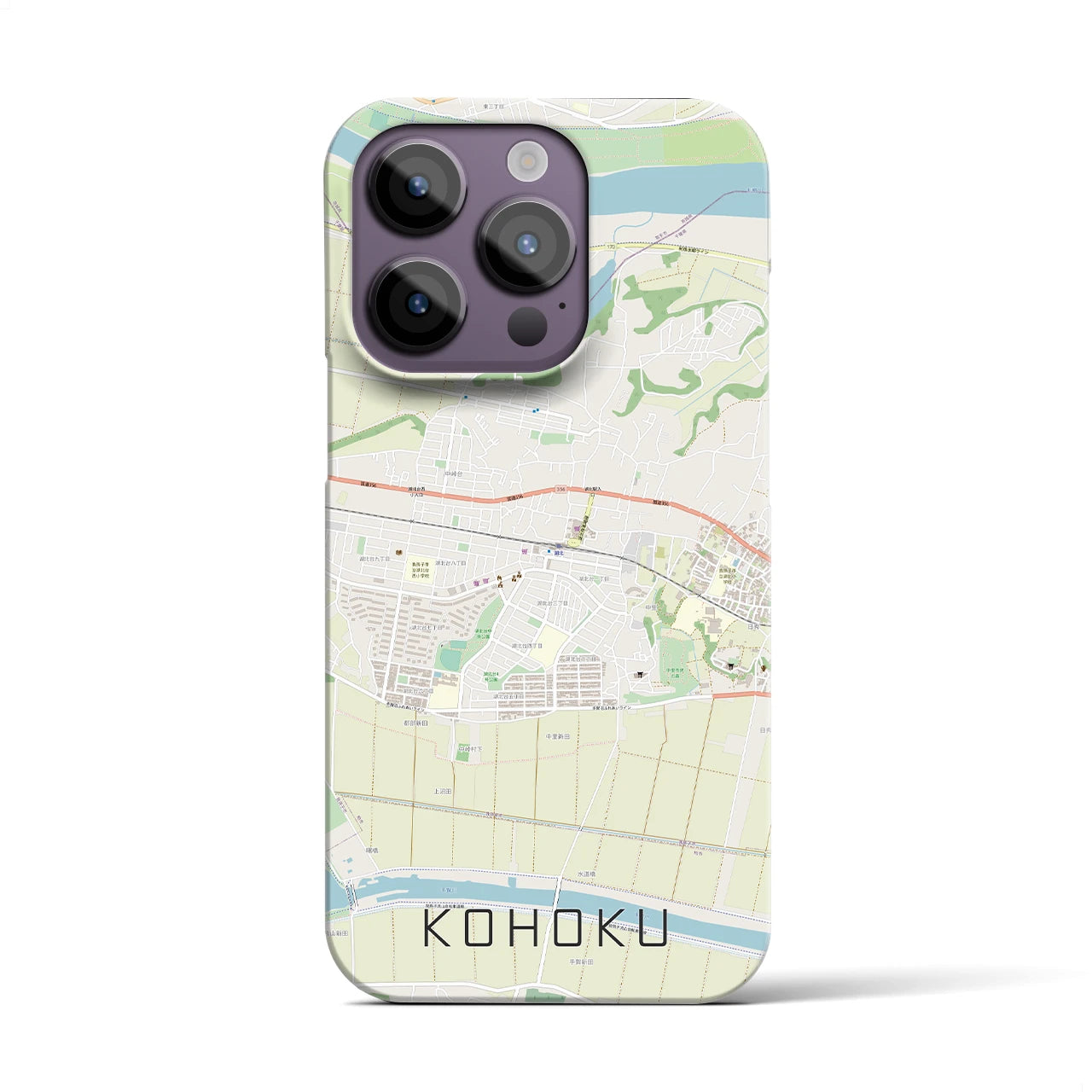 【湖北（千葉県）】地図柄iPhoneケース（バックカバータイプ）