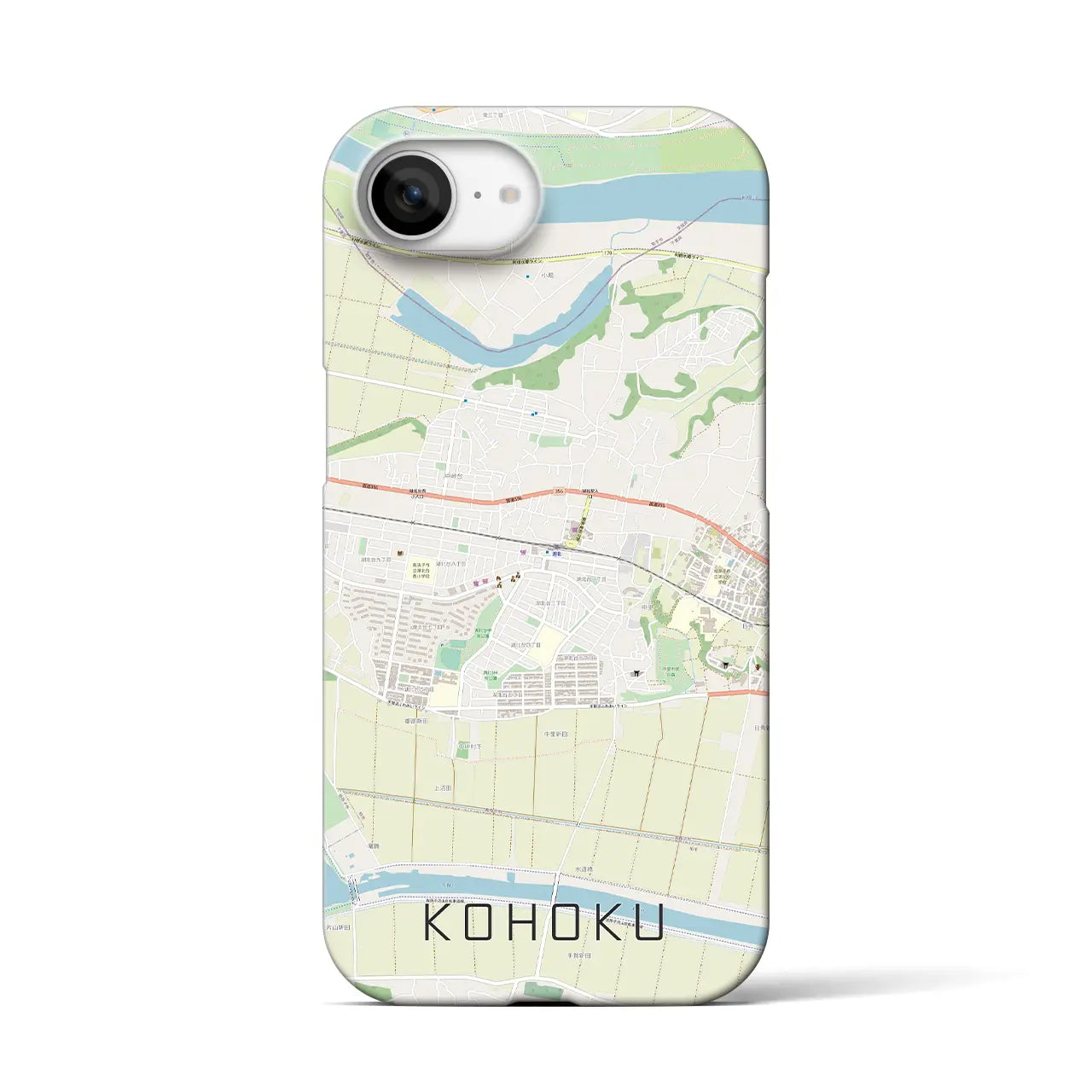 【湖北（千葉県）】地図柄iPhoneケース（バックカバータイプ）