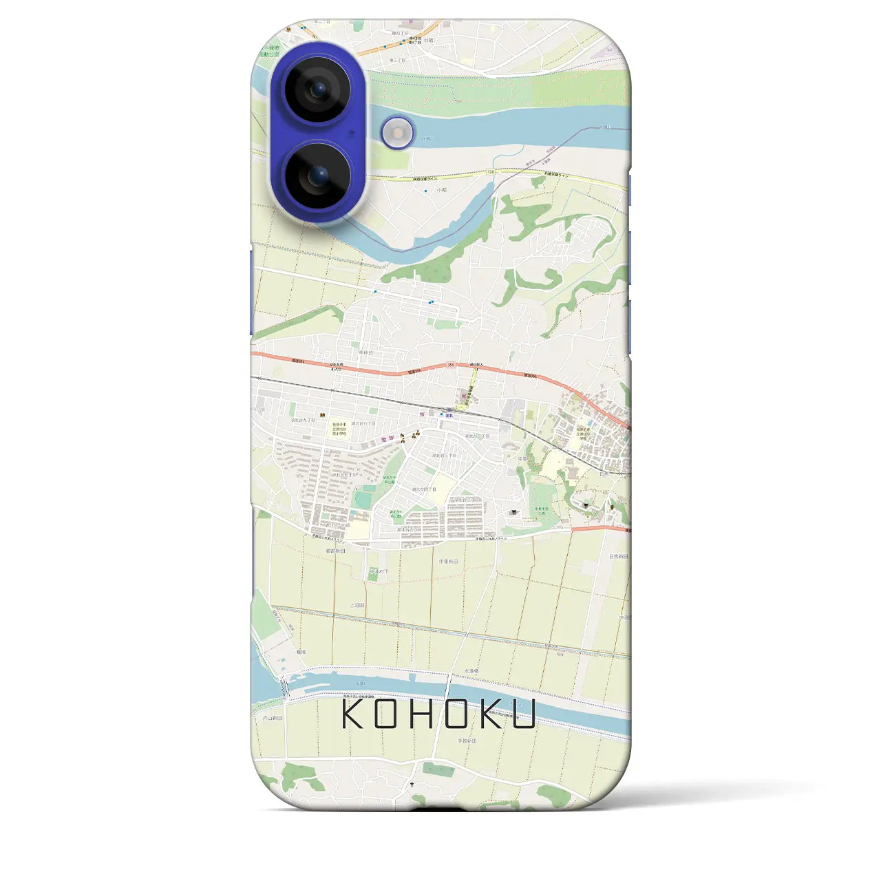 【湖北（千葉県）】地図柄iPhoneケース（バックカバータイプ）