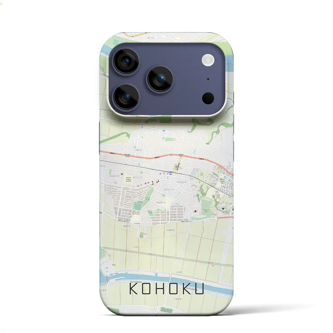 【湖北(千葉県)】地図柄iPhoneケース(バックカバータイプ)ナチュラル・iPhone 17 Pro Max 用