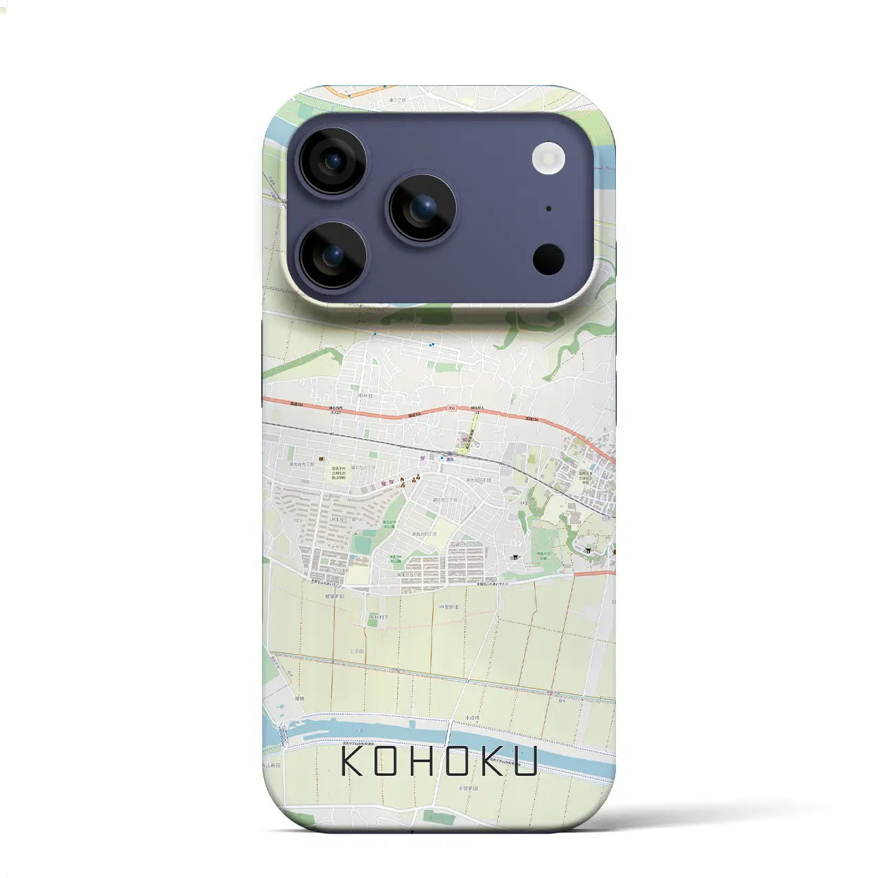 【湖北（千葉県）】地図柄iPhoneケース（バックカバータイプ）ナチュラル・iPhone 17 Pro Max 用