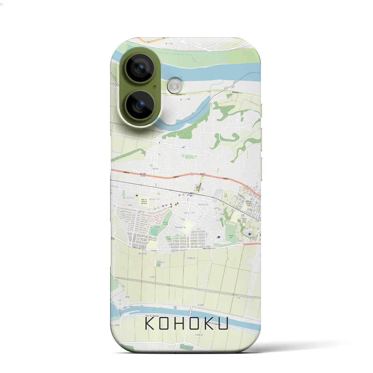【湖北（千葉県）】地図柄iPhoneケース（バックカバータイプ）