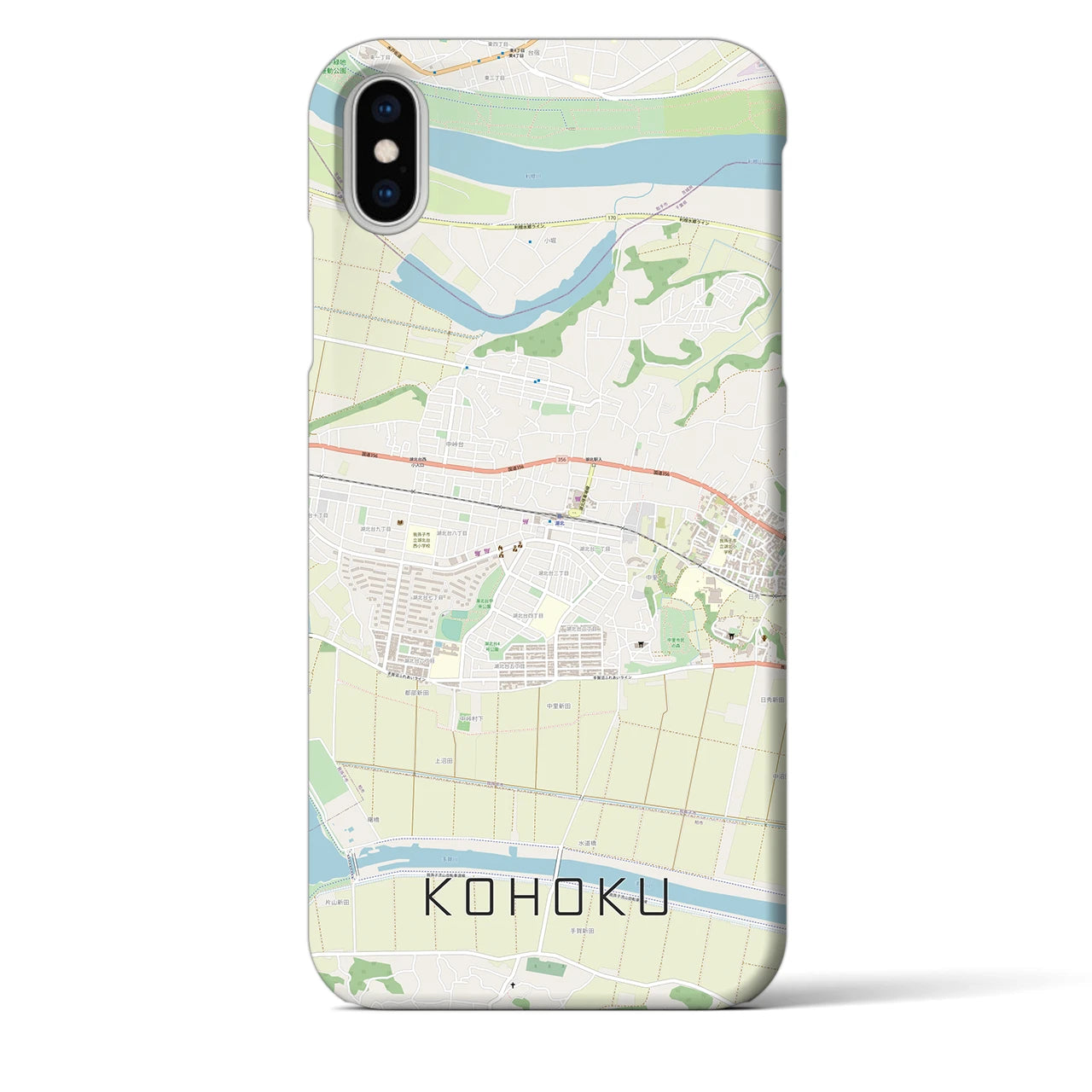 【湖北（千葉県）】地図柄iPhoneケース（バックカバータイプ）