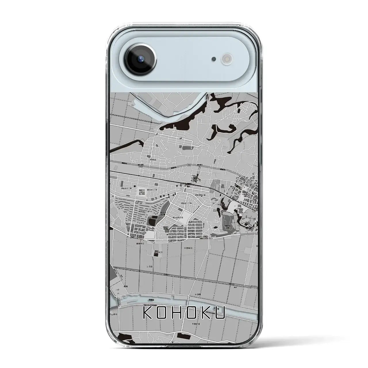 【湖北（千葉県）】地図柄iPhoneケース（クリアタイプ）