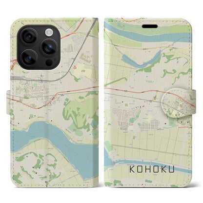 【湖北（千葉県）】地図柄iPhoneケース（手帳タイプ）ナチュラル・iPhone 16 用