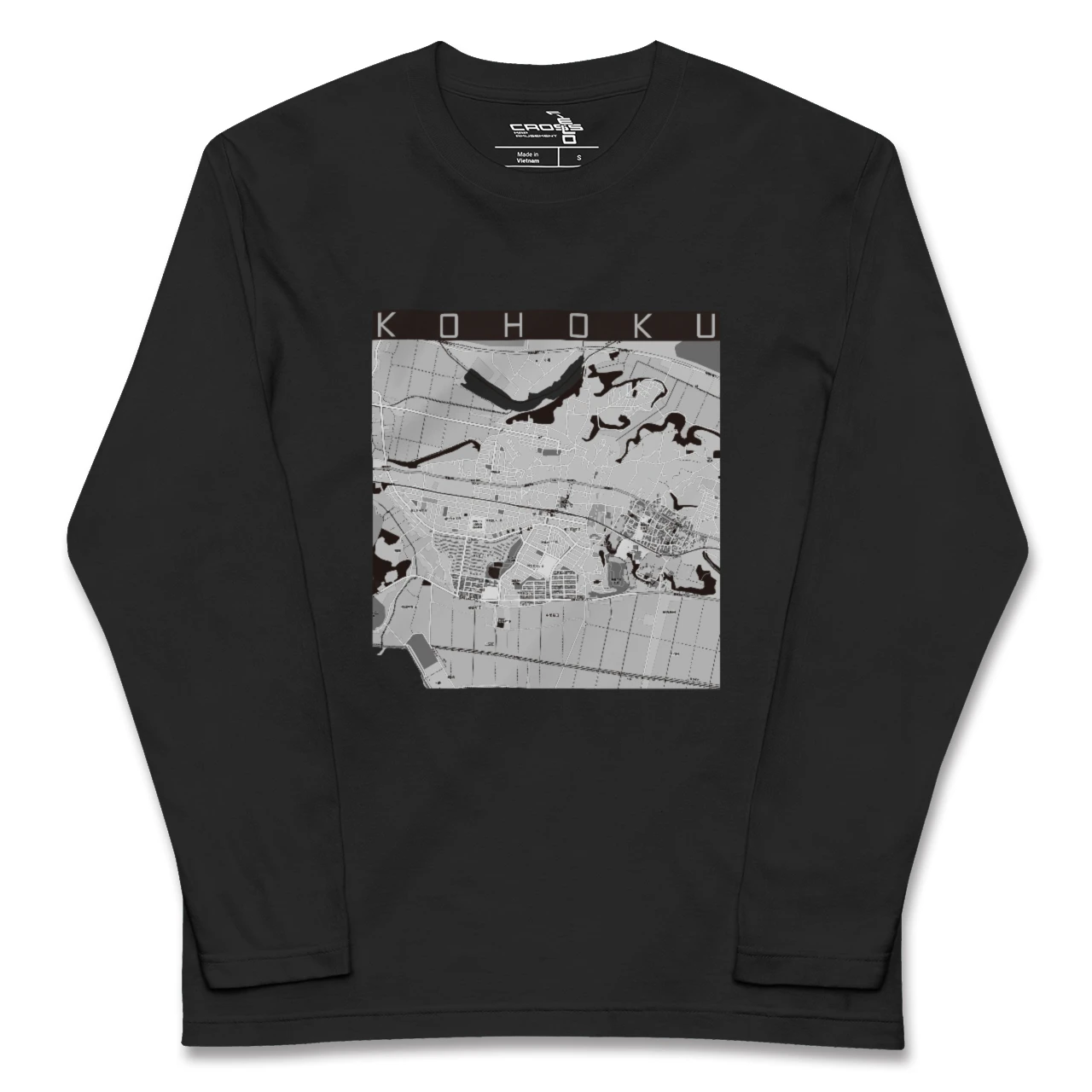 【湖北（千葉県）】地図柄ロングスリーブTシャツ