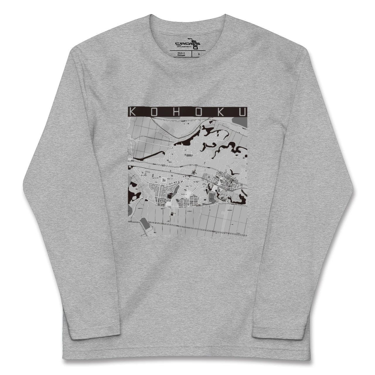 【湖北（千葉県）】地図柄ロングスリーブTシャツ