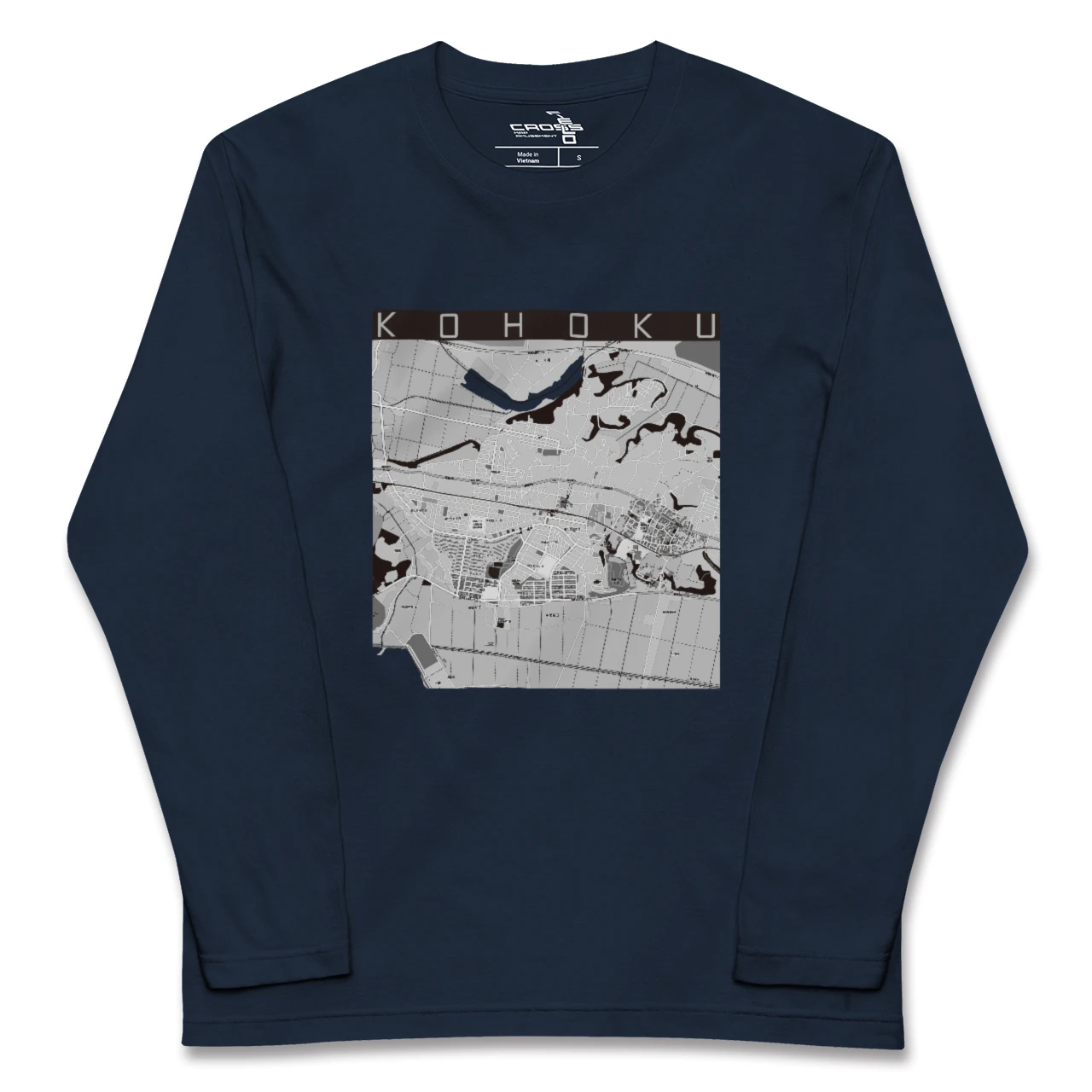 【湖北（千葉県）】地図柄ロングスリーブTシャツ