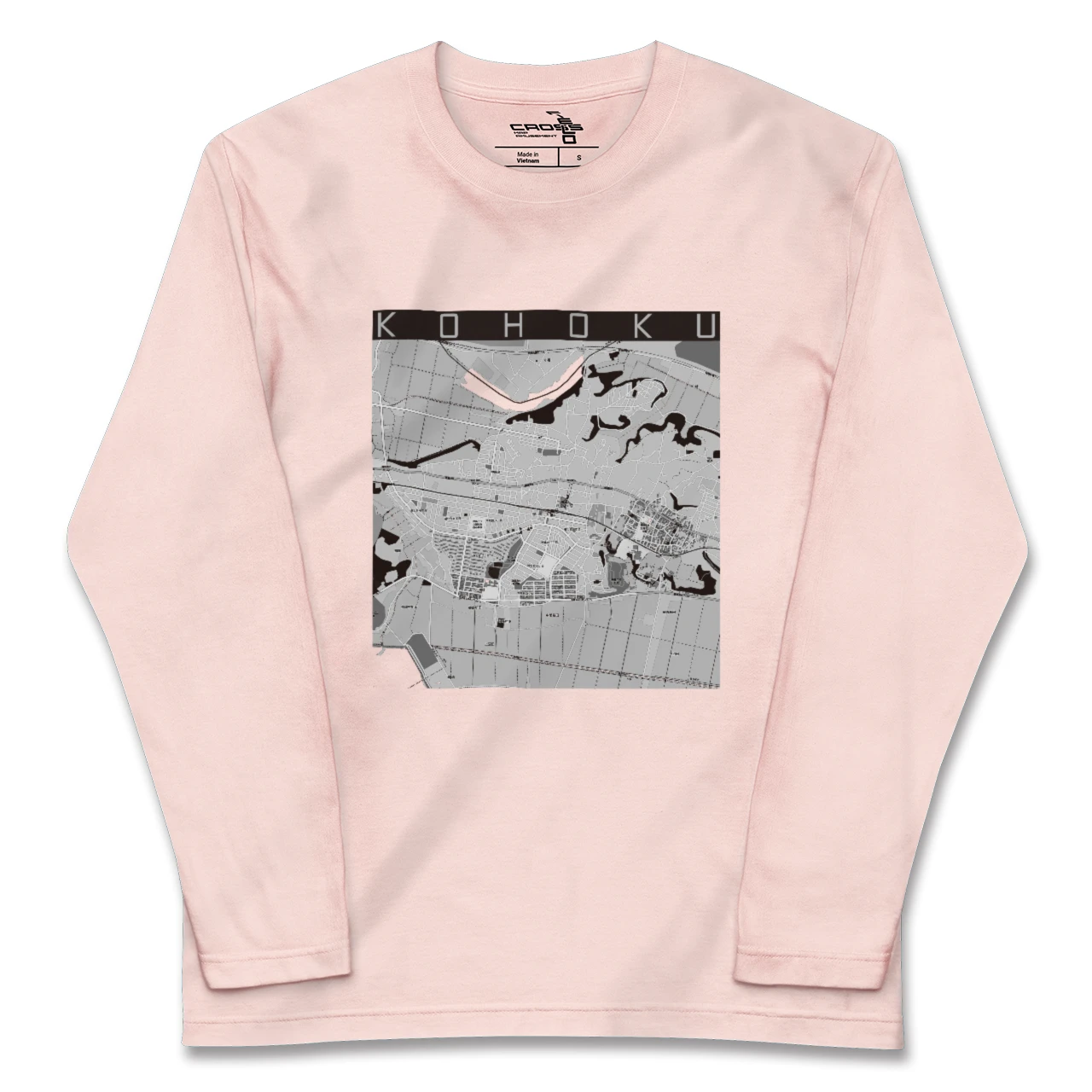 【湖北（千葉県）】地図柄ロングスリーブTシャツ