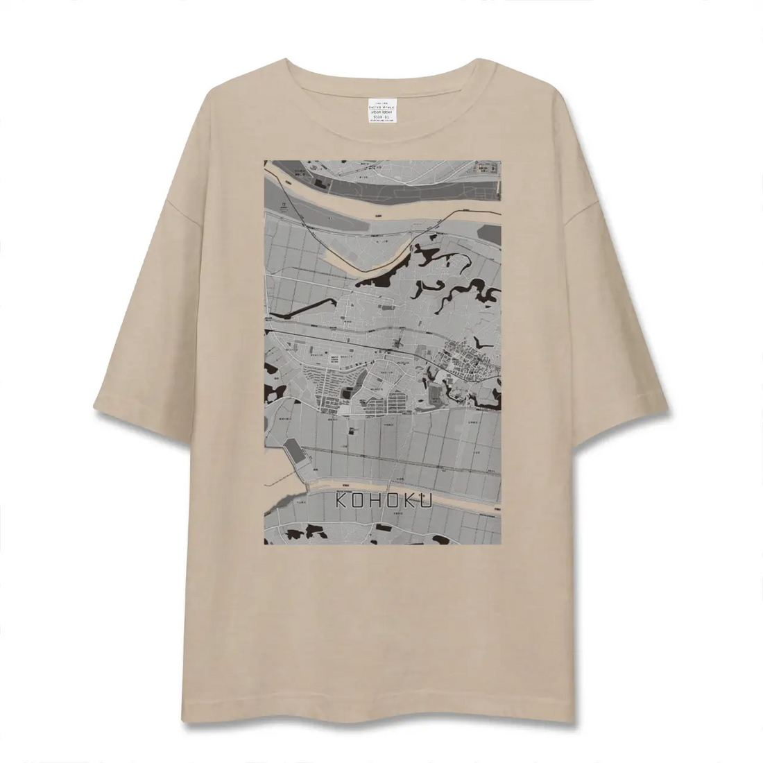 【湖北（千葉県）】地図柄ビッグシルエットTシャツ