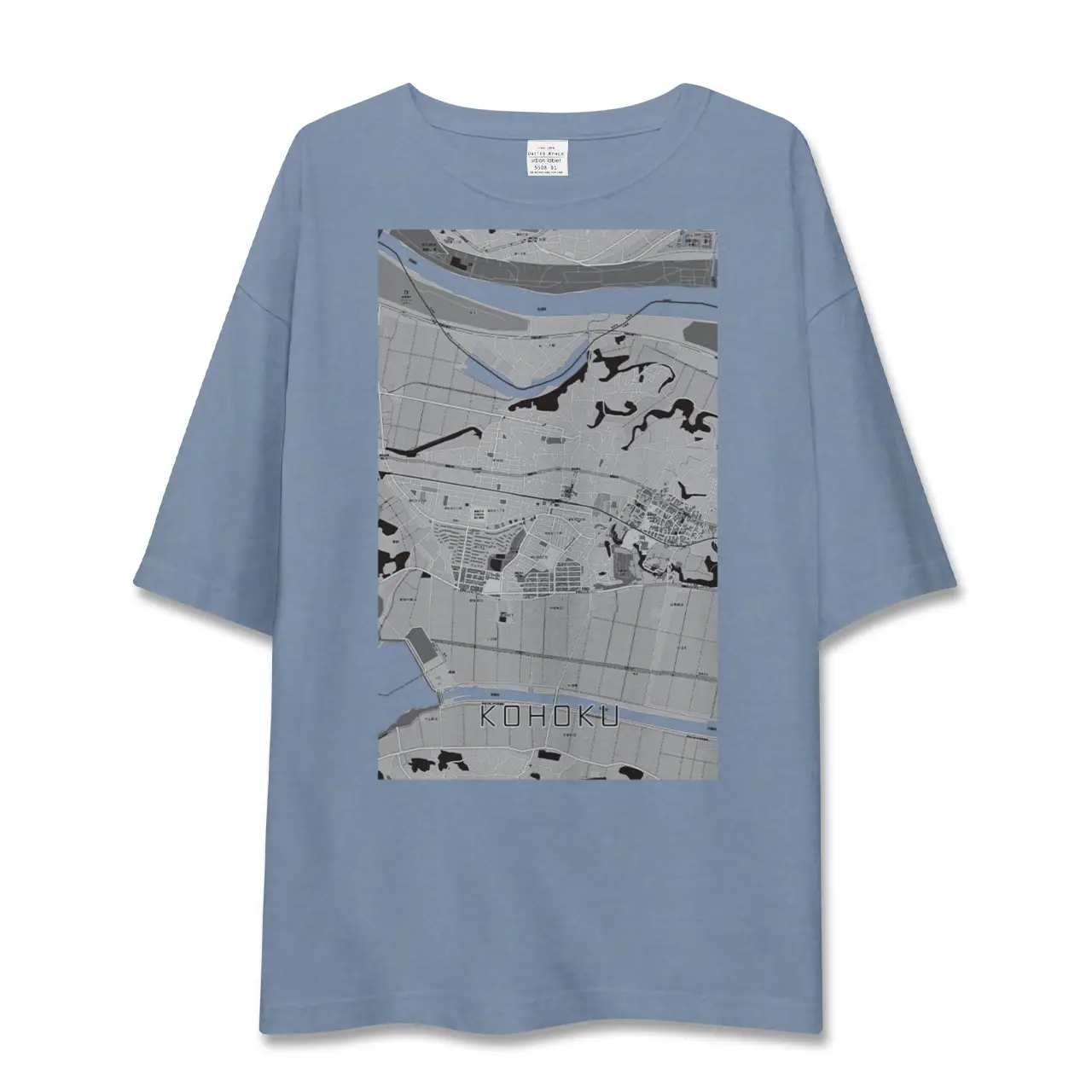 【湖北（千葉県）】地図柄ビッグシルエットTシャツ