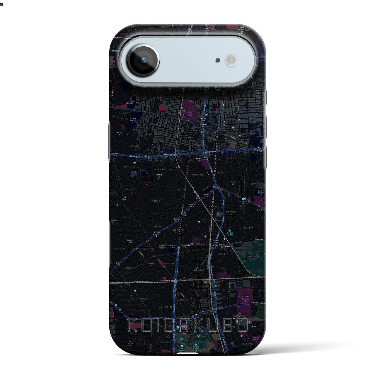 【恋ヶ窪（東京都）】地図柄iPhoneケース（バックカバータイプ）