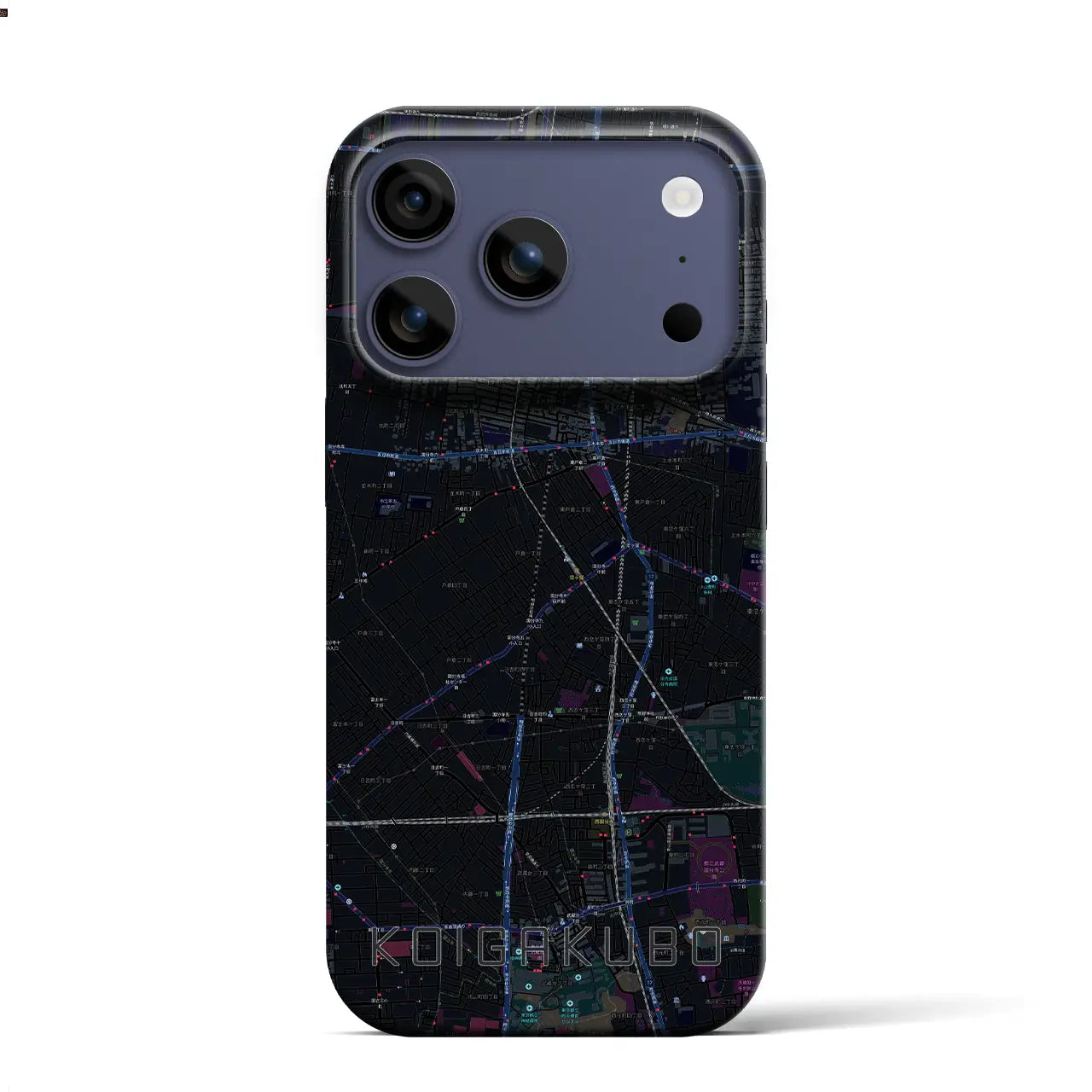 【恋ヶ窪（東京都）】地図柄iPhoneケース（バックカバータイプ）