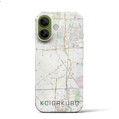 【恋ヶ窪（東京都）】地図柄iPhoneケース（バックカバータイプ）