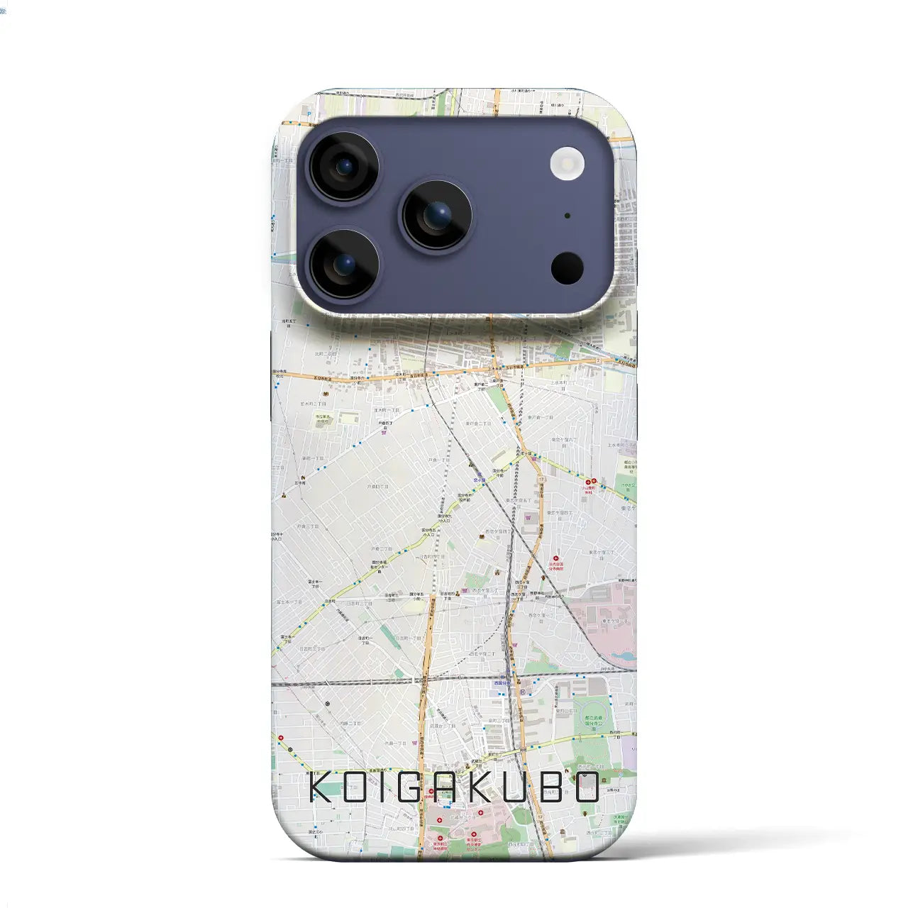 【恋ヶ窪（東京都）】地図柄iPhoneケース（バックカバータイプ）