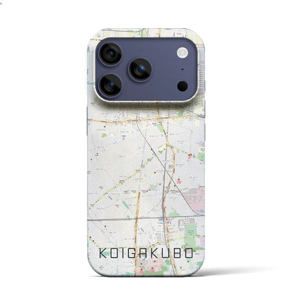 【恋ヶ窪（東京都）】地図柄iPhoneケース（バックカバータイプ）