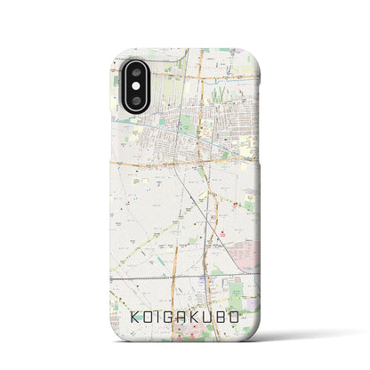 【恋ヶ窪（東京都）】地図柄iPhoneケース（バックカバータイプ）