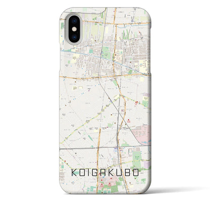 【恋ヶ窪（東京都）】地図柄iPhoneケース（バックカバータイプ）