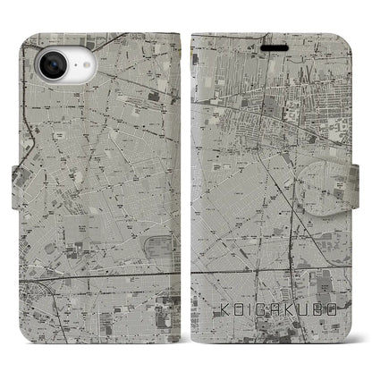 【恋ヶ窪（東京都）】地図柄iPhoneケース（手帳タイプ）