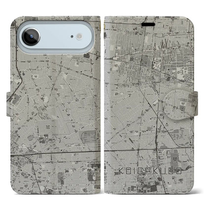 【恋ヶ窪（東京都）】地図柄iPhoneケース（手帳タイプ）