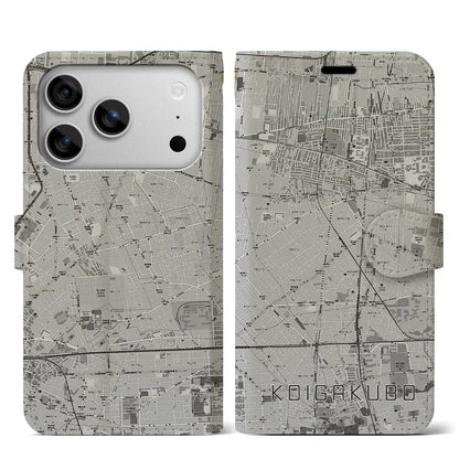 【恋ヶ窪（東京都）】地図柄iPhoneケース（手帳タイプ）