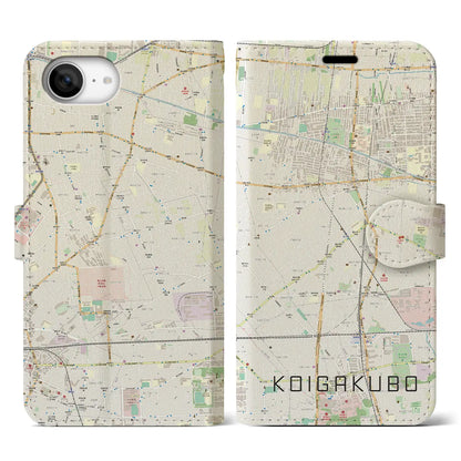 【恋ヶ窪（東京都）】地図柄iPhoneケース（手帳タイプ）