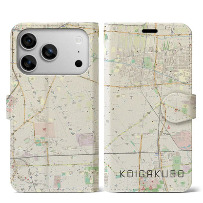 【恋ヶ窪（東京都）】地図柄iPhoneケース（手帳タイプ）