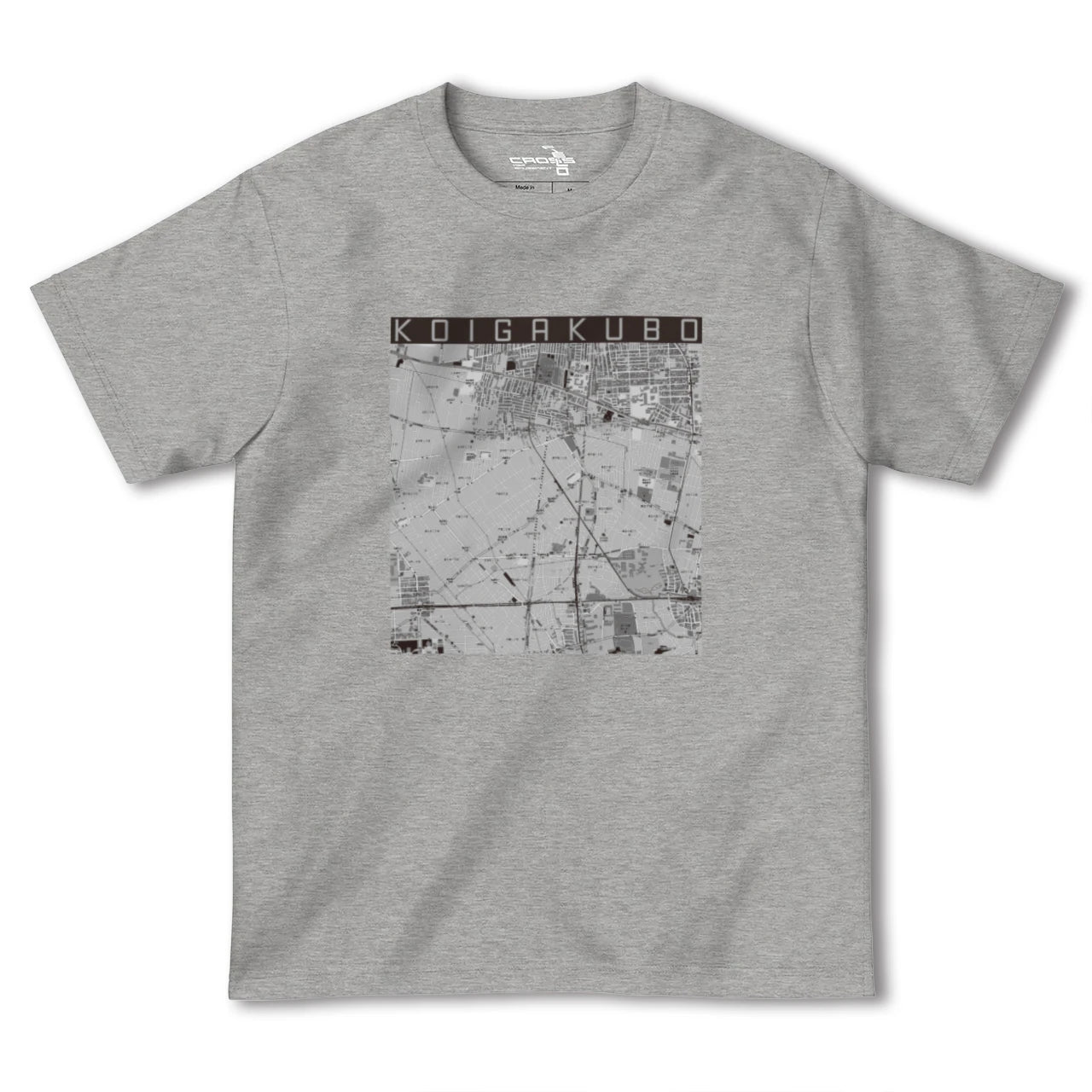 【恋ヶ窪（東京都）】地図柄ヘビーウェイトTシャツ