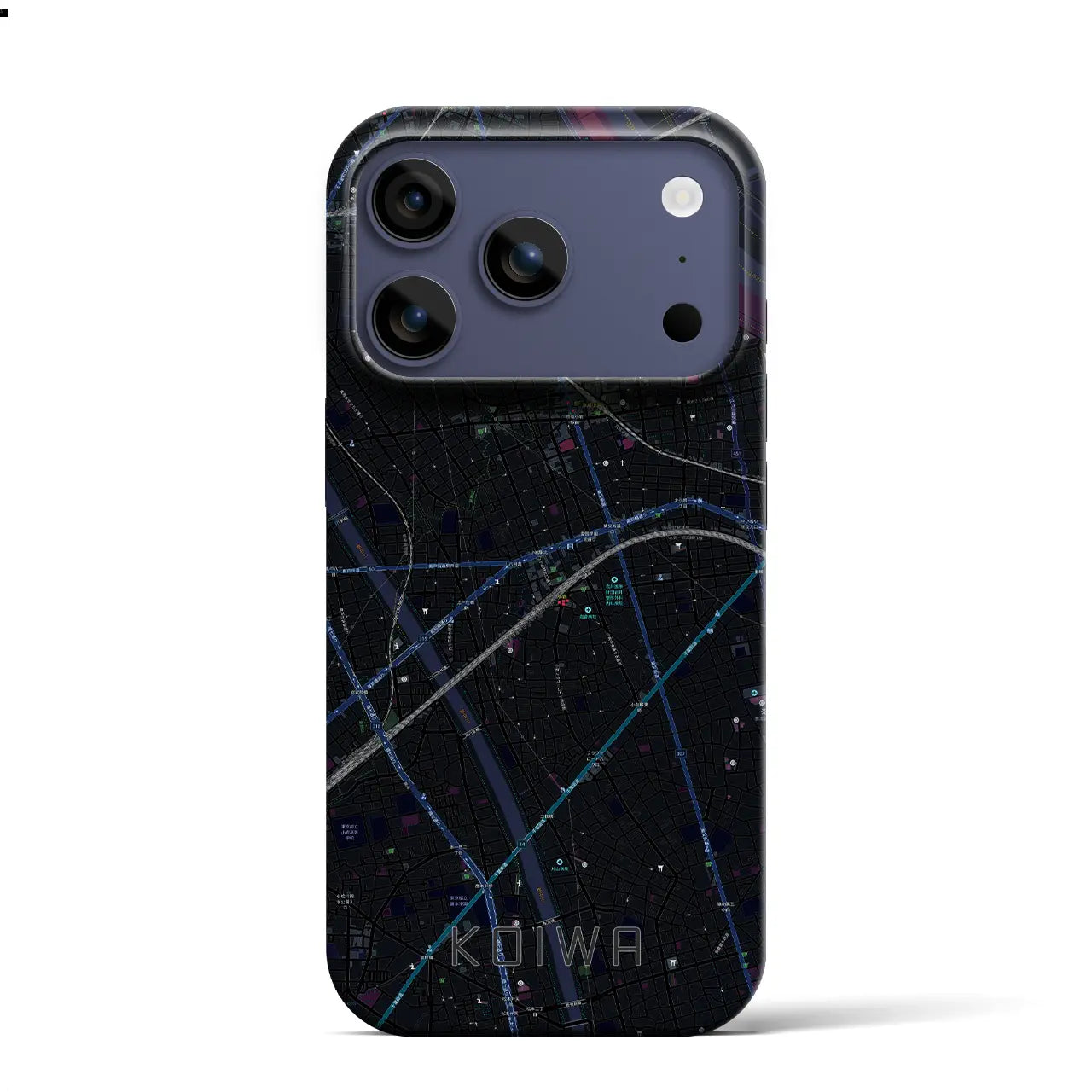 【小岩（東京都）】地図柄iPhoneケース（バックカバータイプ）