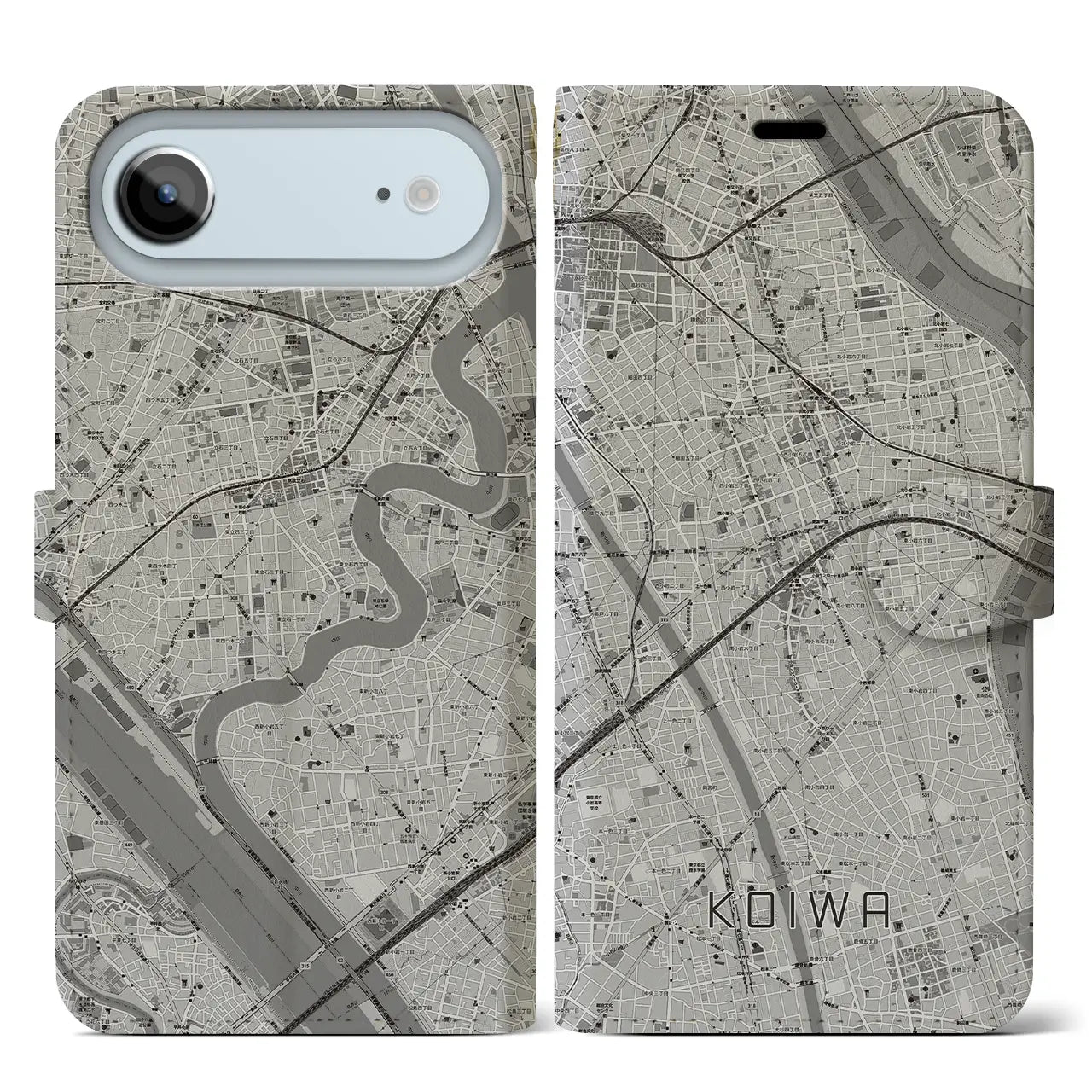 【小岩（東京都）】地図柄iPhoneケース（手帳タイプ）