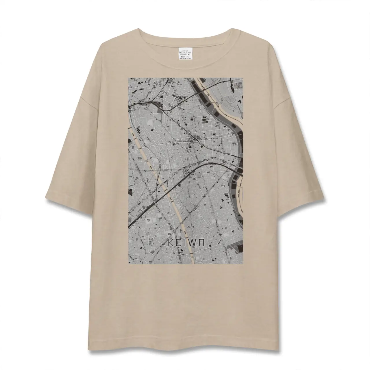 【小岩（東京都）】地図柄ビッグシルエットTシャツ