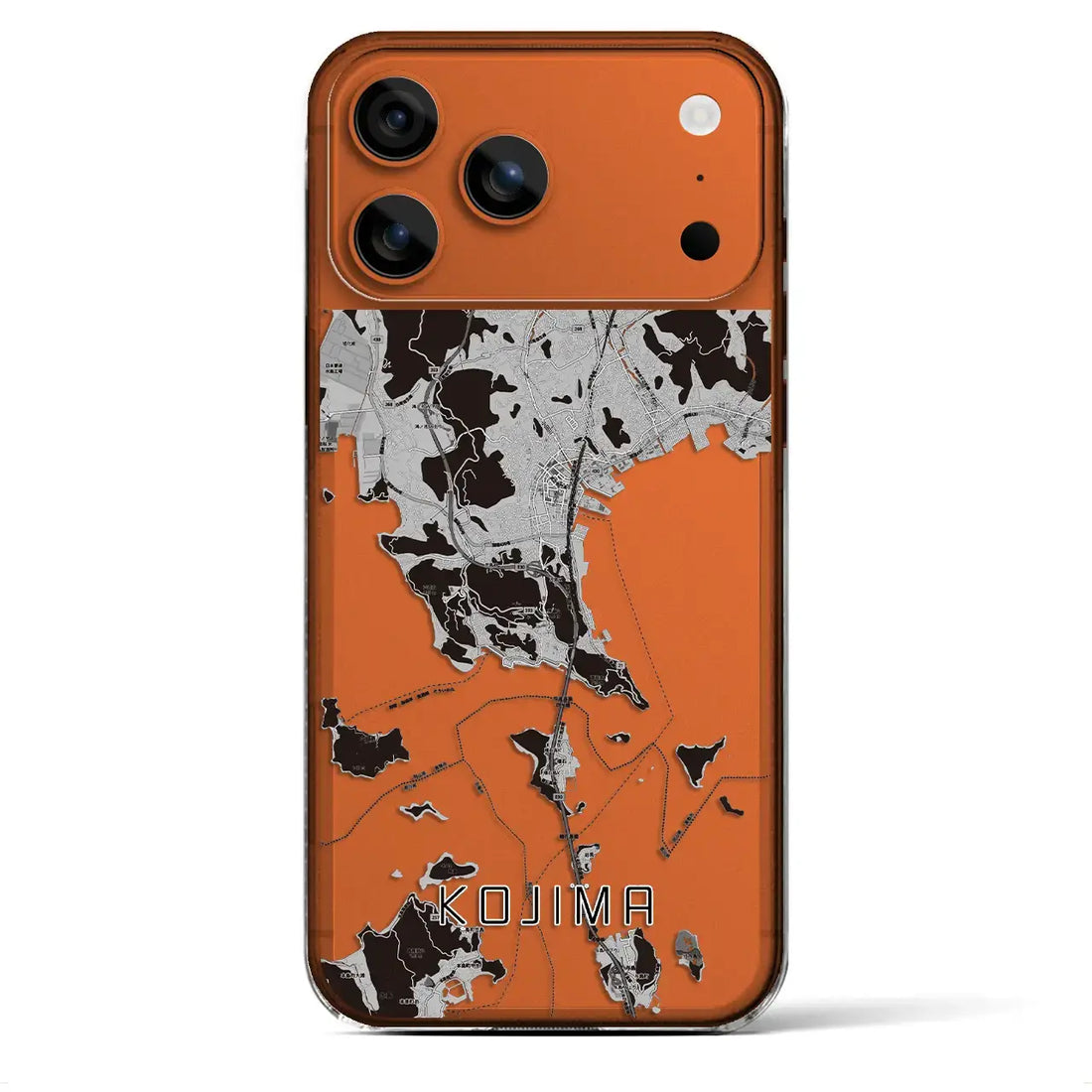 【児島(岡山県)】地図柄iPhoneケース(クリアタイプ)