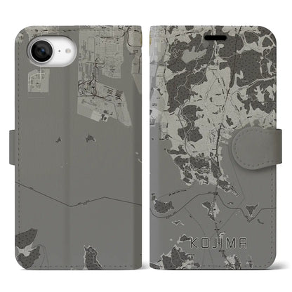 【児島（岡山県）】地図柄iPhoneケース（手帳タイプ）