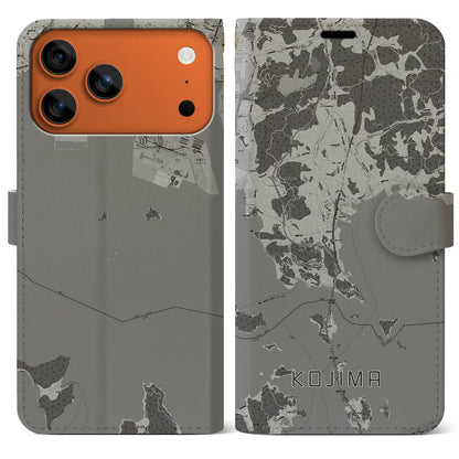 【児島（岡山県）】地図柄iPhoneケース（手帳タイプ）