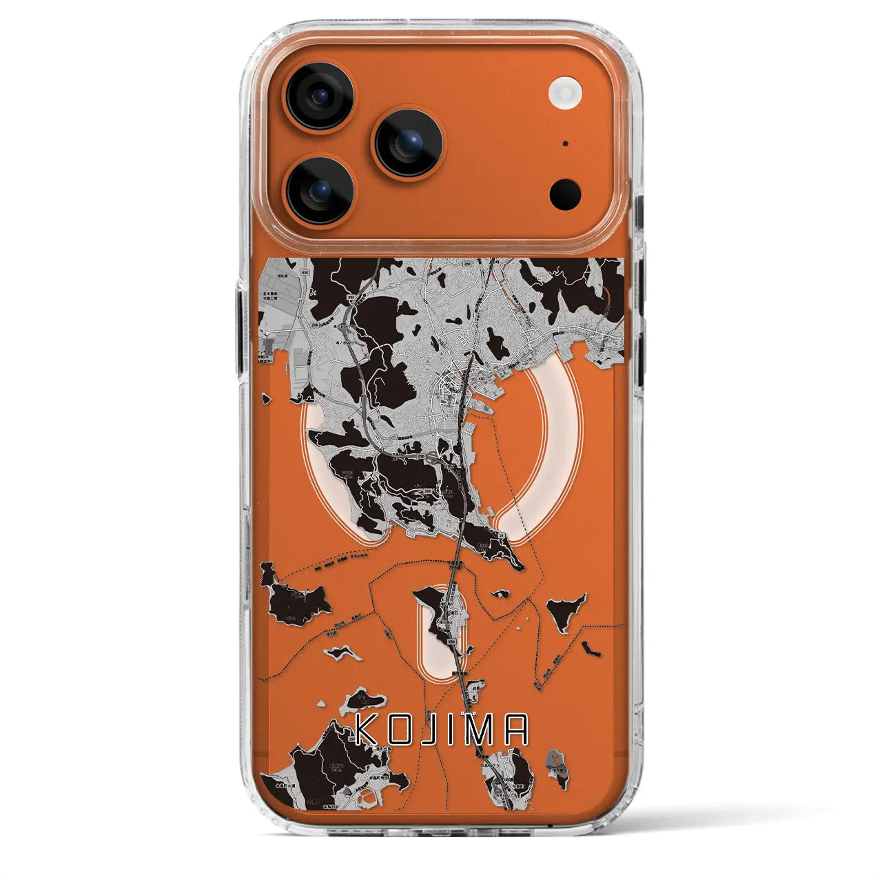 【児島（岡山県）】地図柄iPhoneケース（MagSafeタイプ）