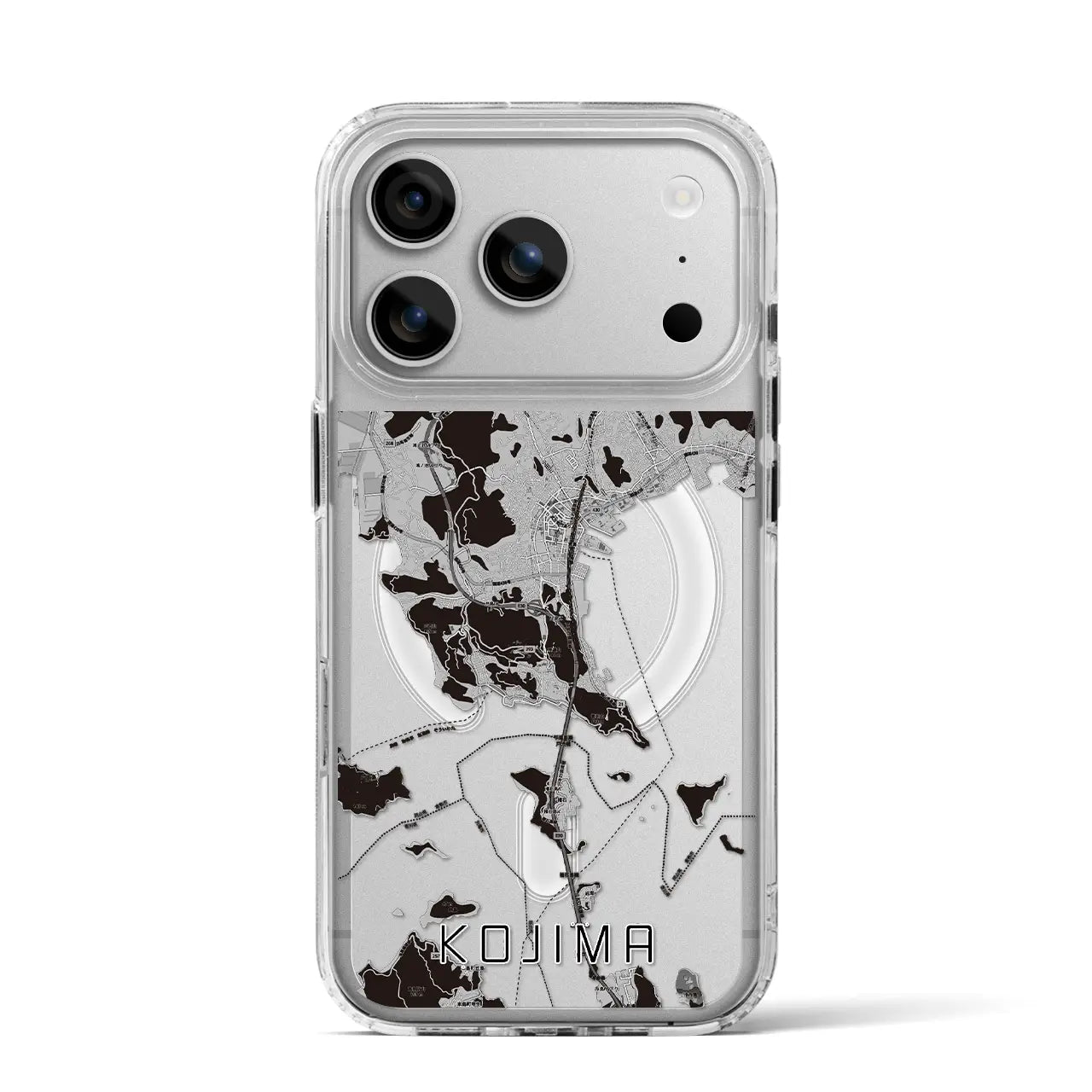 【児島（岡山県）】地図柄iPhoneケース（MagSafeタイプ）