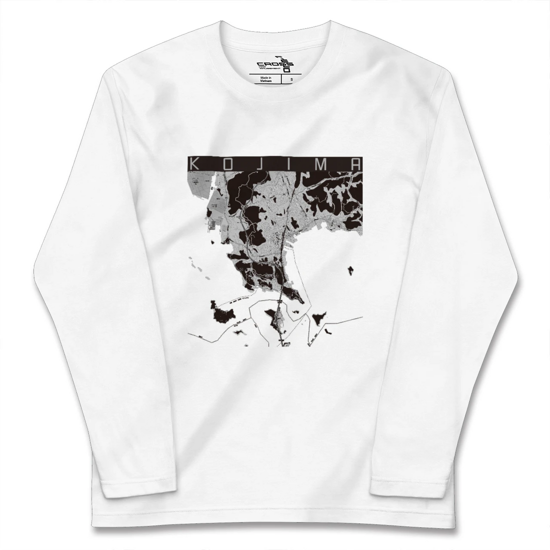 【児島（岡山県）】地図柄ロングスリーブTシャツ