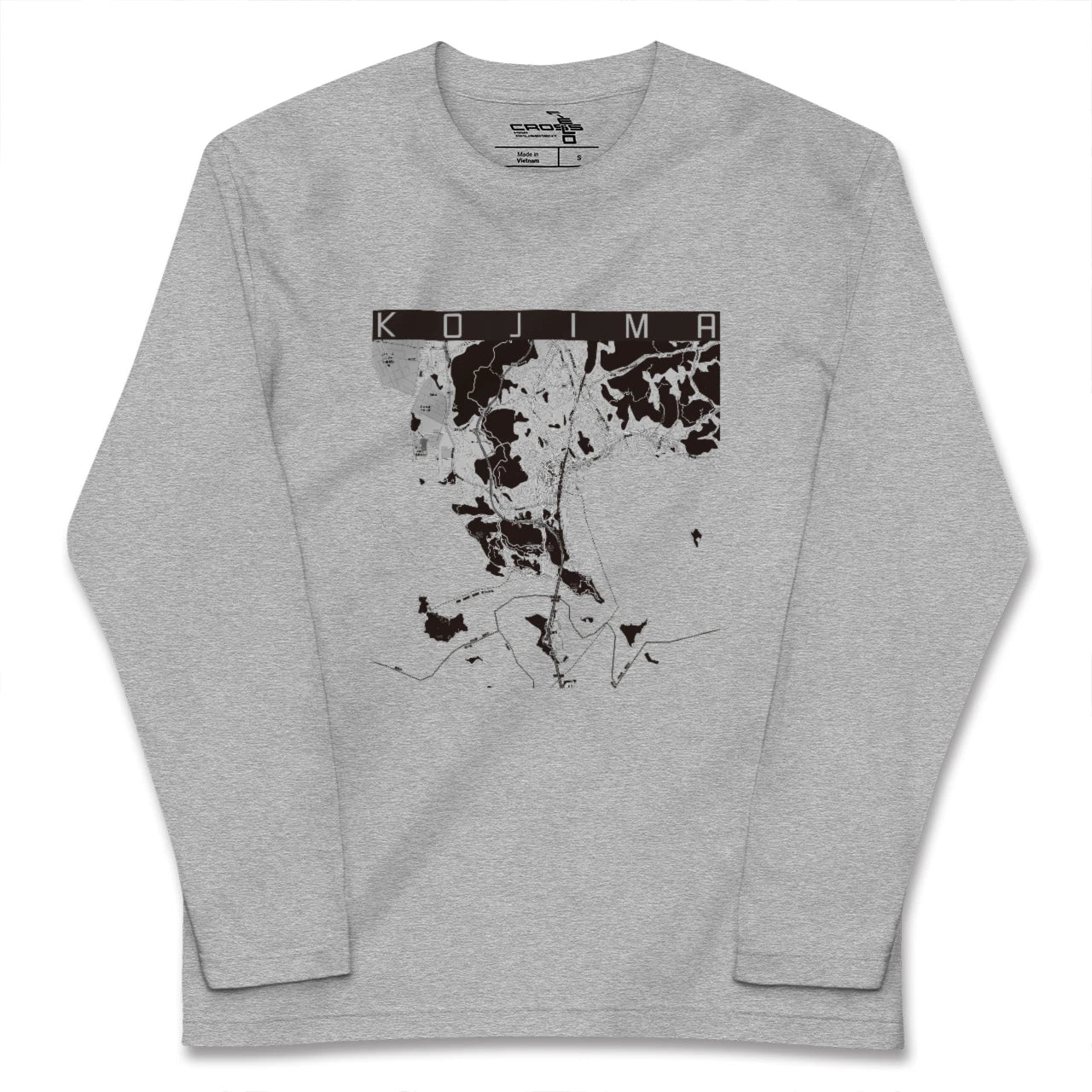 【児島（岡山県）】地図柄ロングスリーブTシャツ