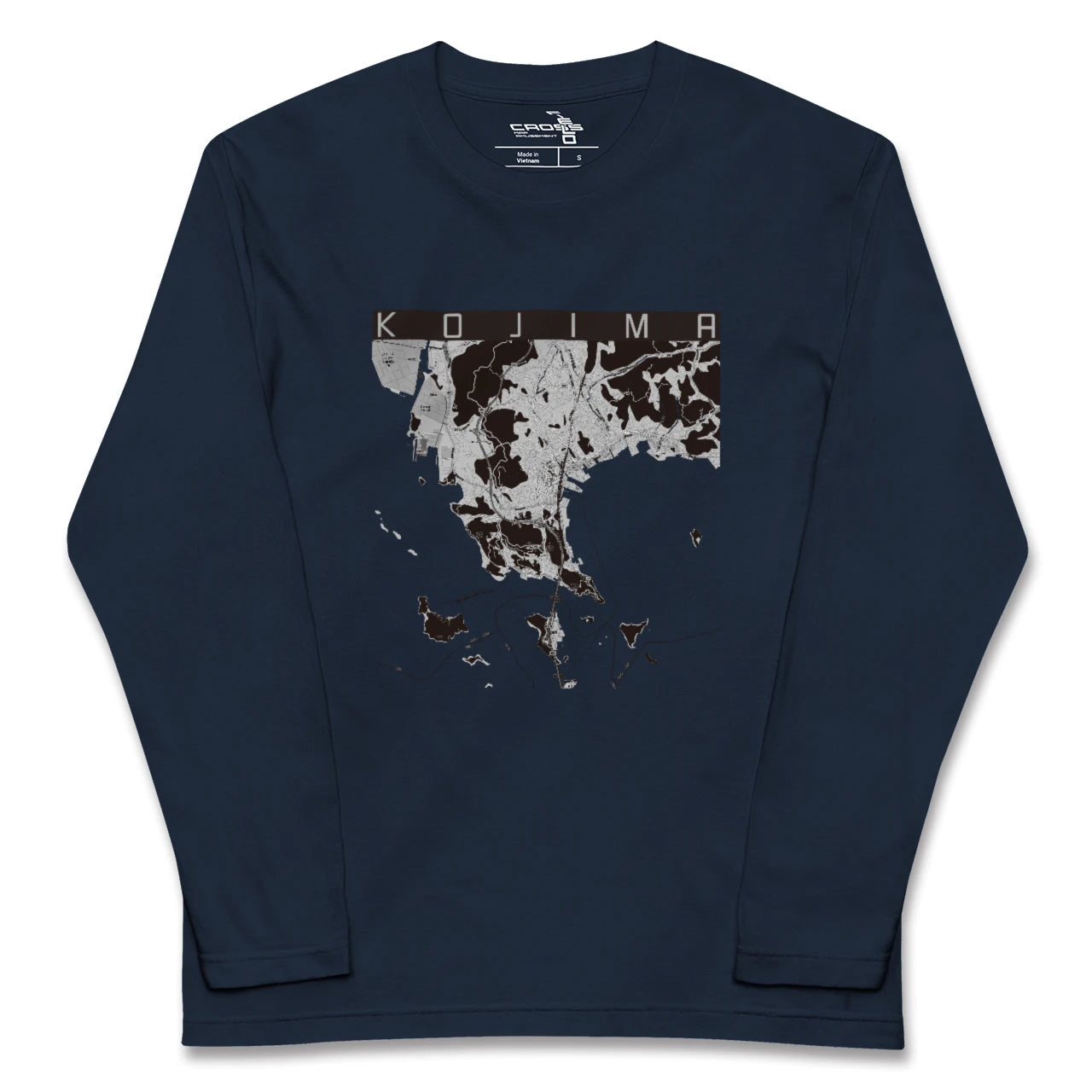 【児島（岡山県）】地図柄ロングスリーブTシャツ