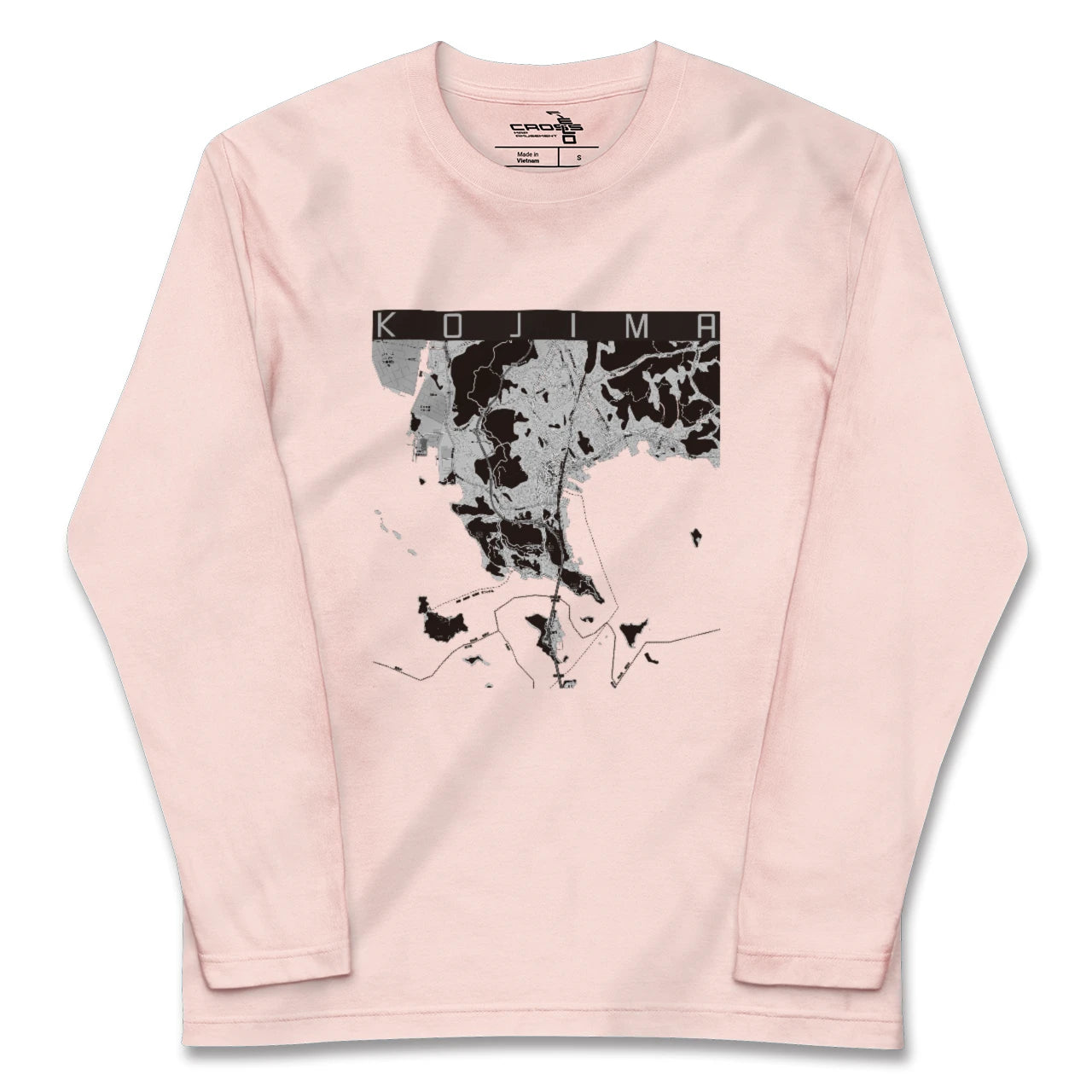 【児島（岡山県）】地図柄ロングスリーブTシャツ