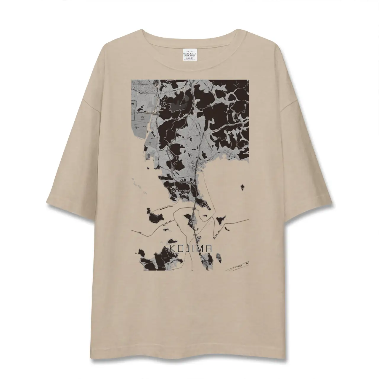 【児島（岡山県）】地図柄ビッグシルエットTシャツ