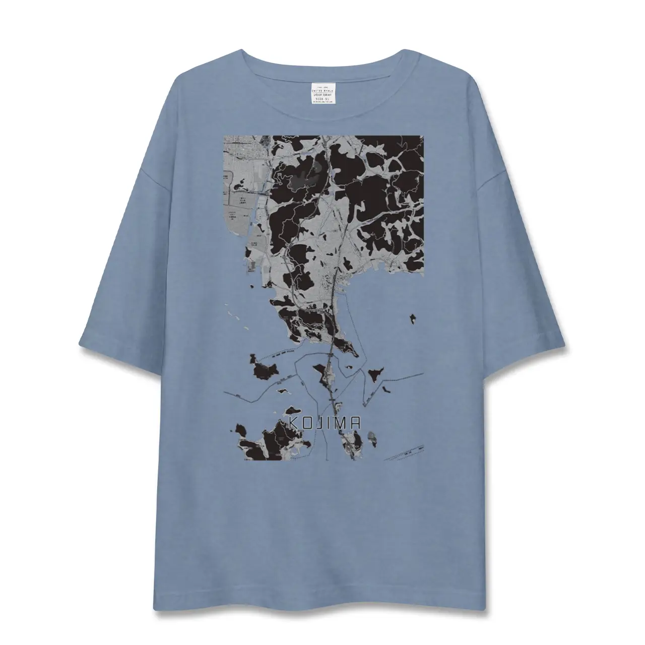 【児島（岡山県）】地図柄ビッグシルエットTシャツ