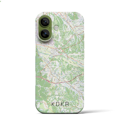 【甲賀（滋賀県）】地図柄iPhoneケース（バックカバータイプ）