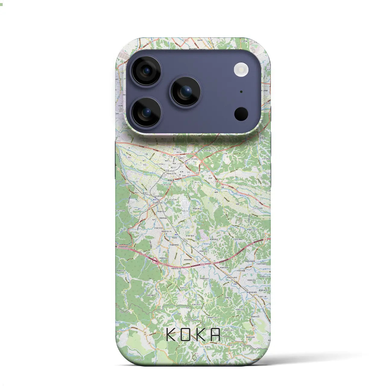 【甲賀（滋賀県）】地図柄iPhoneケース（バックカバータイプ）