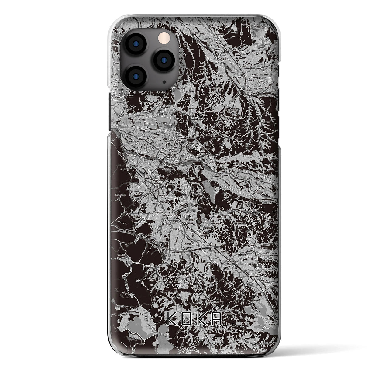 【甲賀（滋賀県）】地図柄iPhoneケース（クリアタイプ）