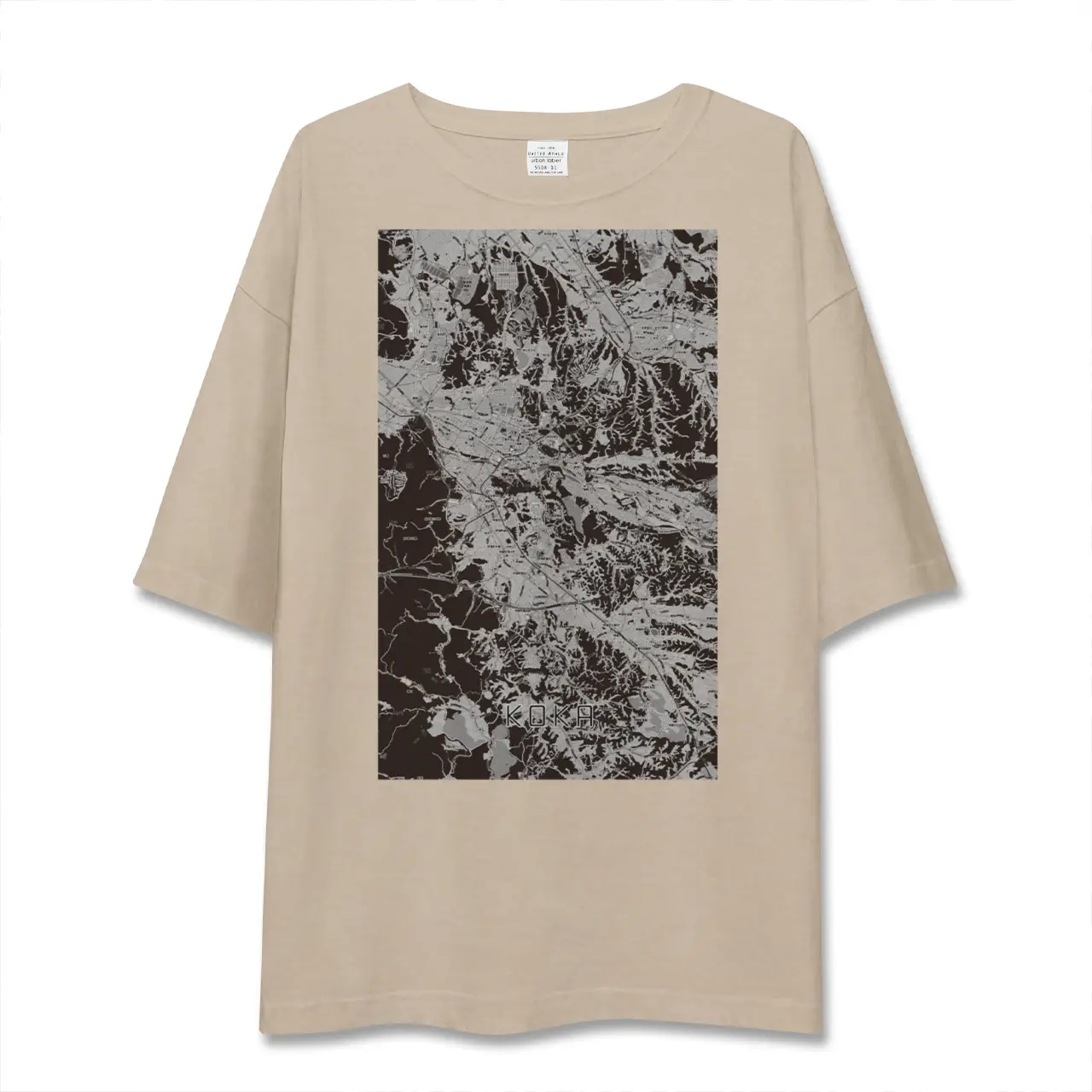 【甲賀（滋賀県）】地図柄ビッグシルエットTシャツ