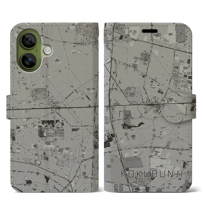 【国分寺（東京都）】地図柄iPhoneケース（手帳タイプ）