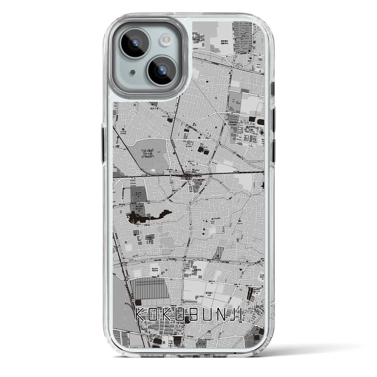 【国分寺（東京都）】地図柄iPhoneケース（MagSafeタイプ）
