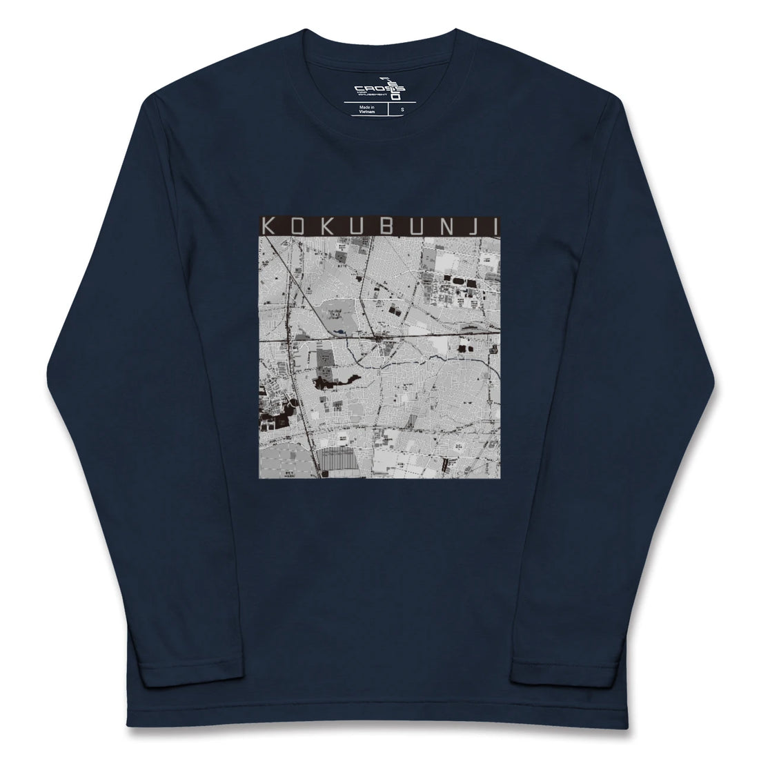 【国分寺(東京都)】地図柄ロングスリーブTシャツ